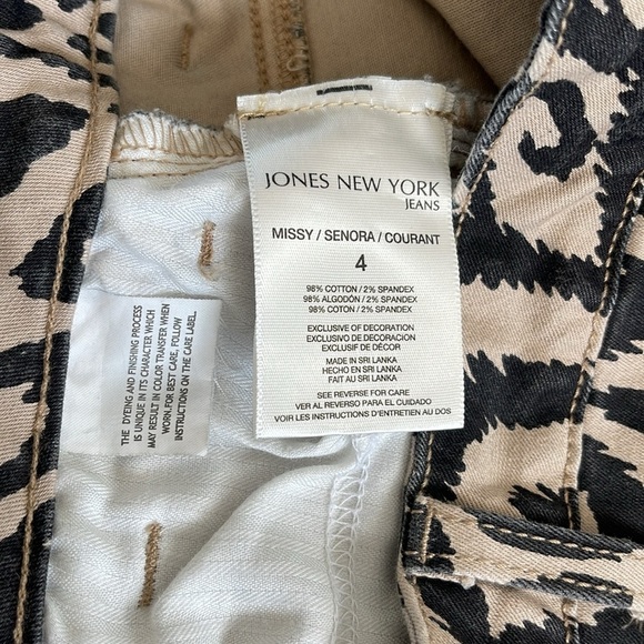 Jones New York Jeans - animal print jeans skirt - black and tan - size 4 - Picture 4 of 5